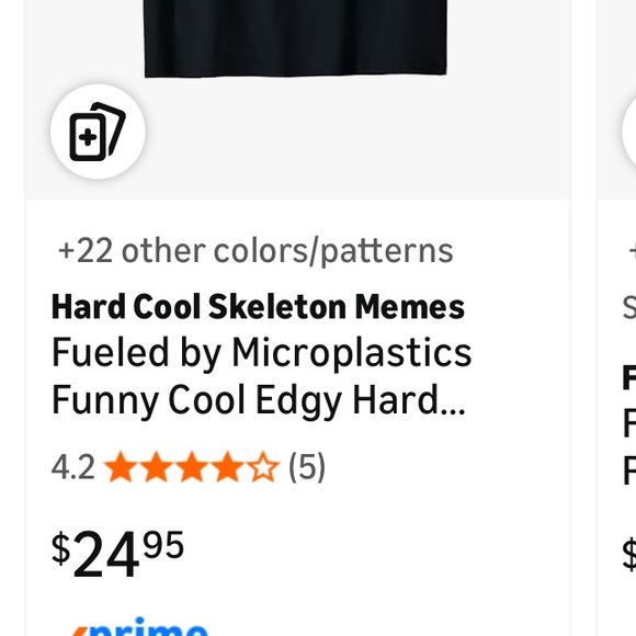 Fueled By Microplastics Funny Cool Edgy Hard Skeleton Meme T-Shirt Handmade - Picture 2 of 2